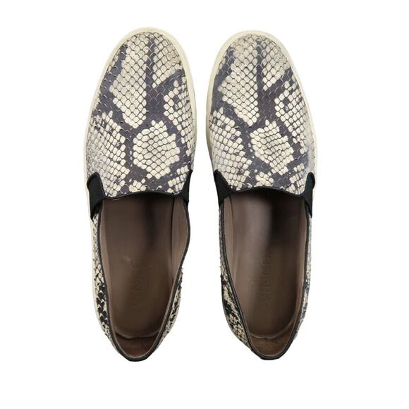 Vince Shoes Womens 9.5 Sneakers Slip On Fashion Lifestyle Leather Snake Print - Picture 7 of 13